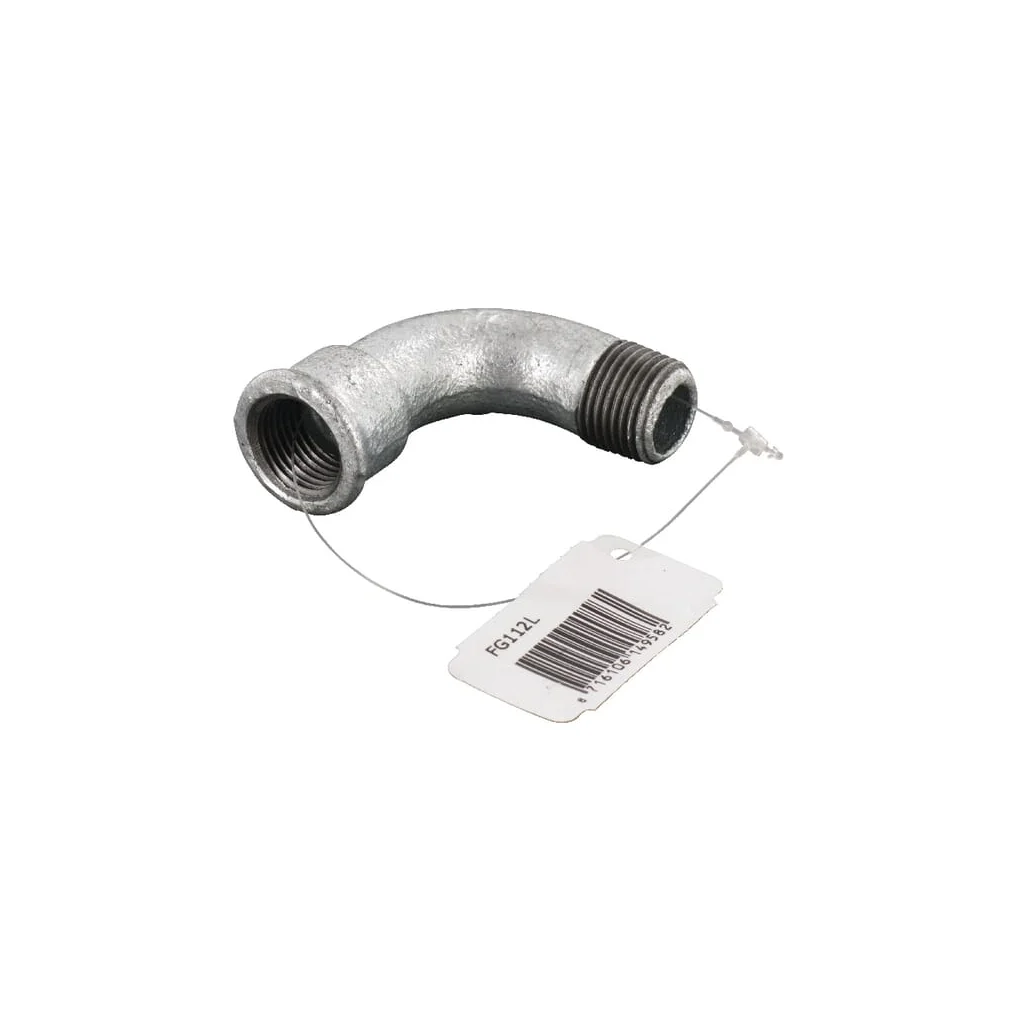 Cot 90° IG/AG zincat 1/2"