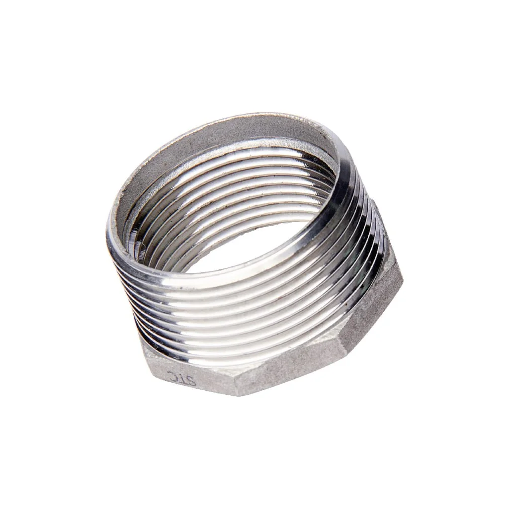 Reductie inox F 1 1/4" x M 1 1/2"