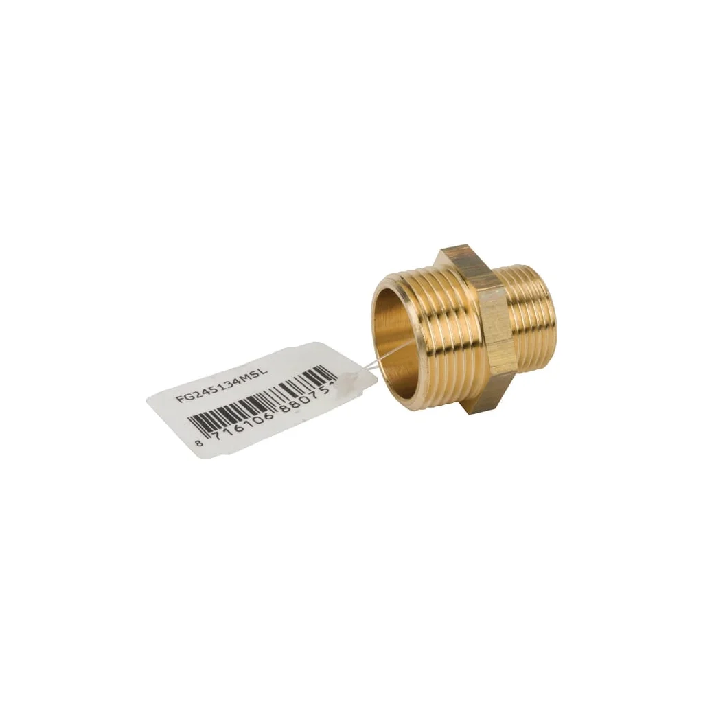 Niplu din alamă 2xM 1" x 3/4"