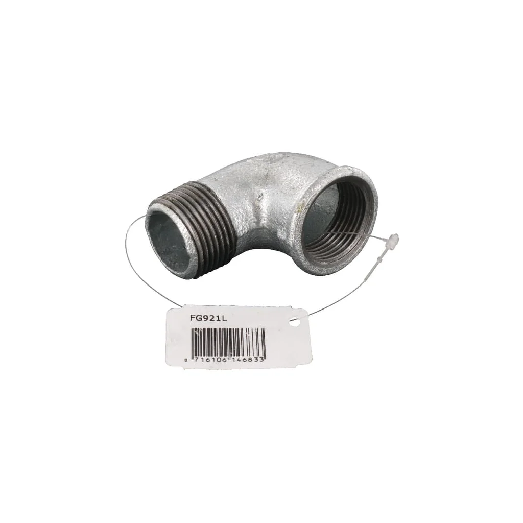 Cot zincat filet interior/filet exterior 1"