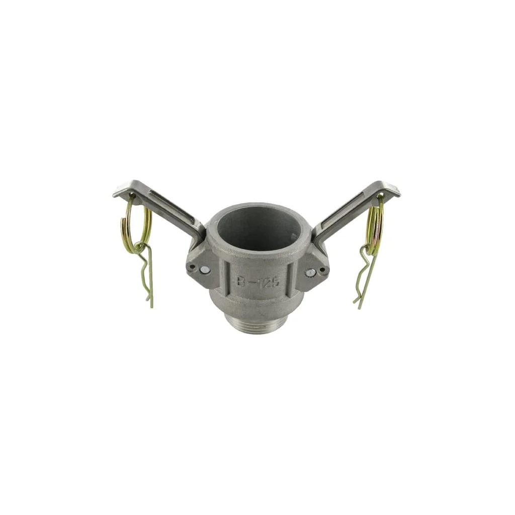 Cuplă Camlock tip B 1 1/4" filet tată aluminiu