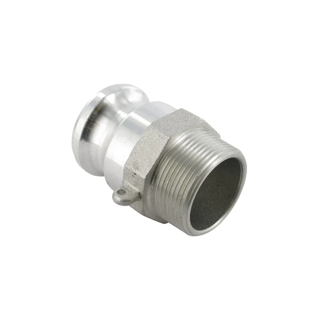Cuplă Camlock tip F 1 1/2" filet tată aluminiu