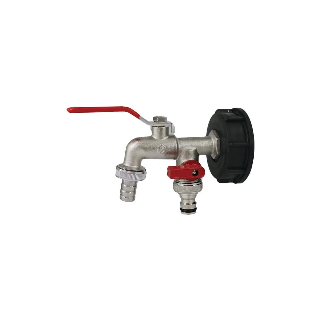 Adaptor IBC S60x6 cu ieșire dublă de 1/2"
