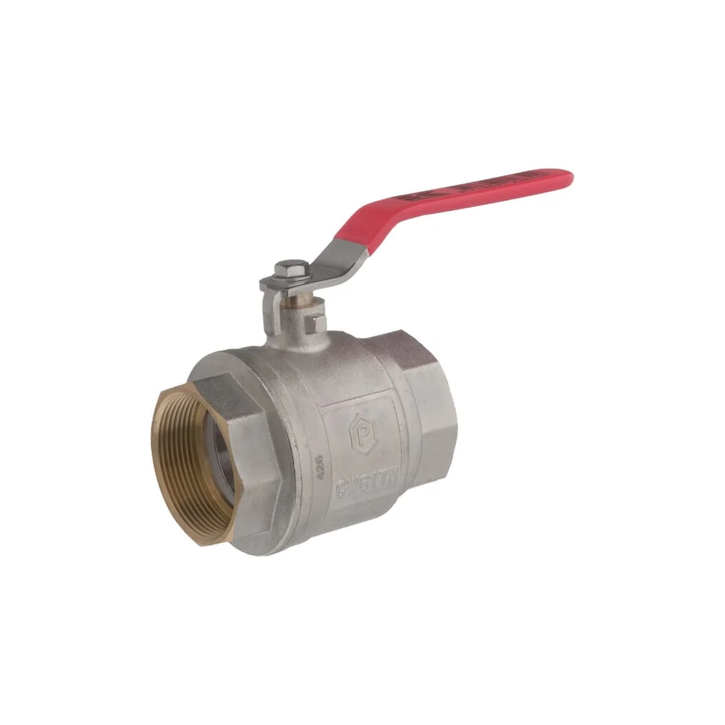 Robinet cu bilă BSP 2x mamă 2", mâner oțel inoxidabil