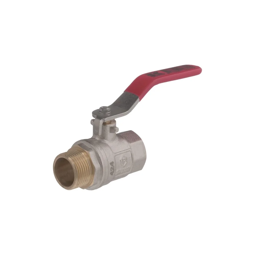 Robinet cu bilă BSP tată/mamă 3/4", mâner oțel inoxidabil