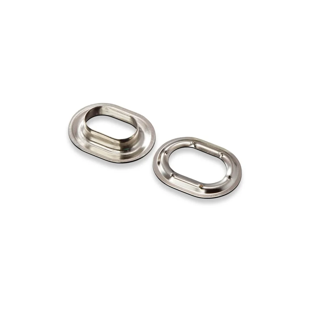 Gromete ovale 22,5x13,5 mm alamă nichelată