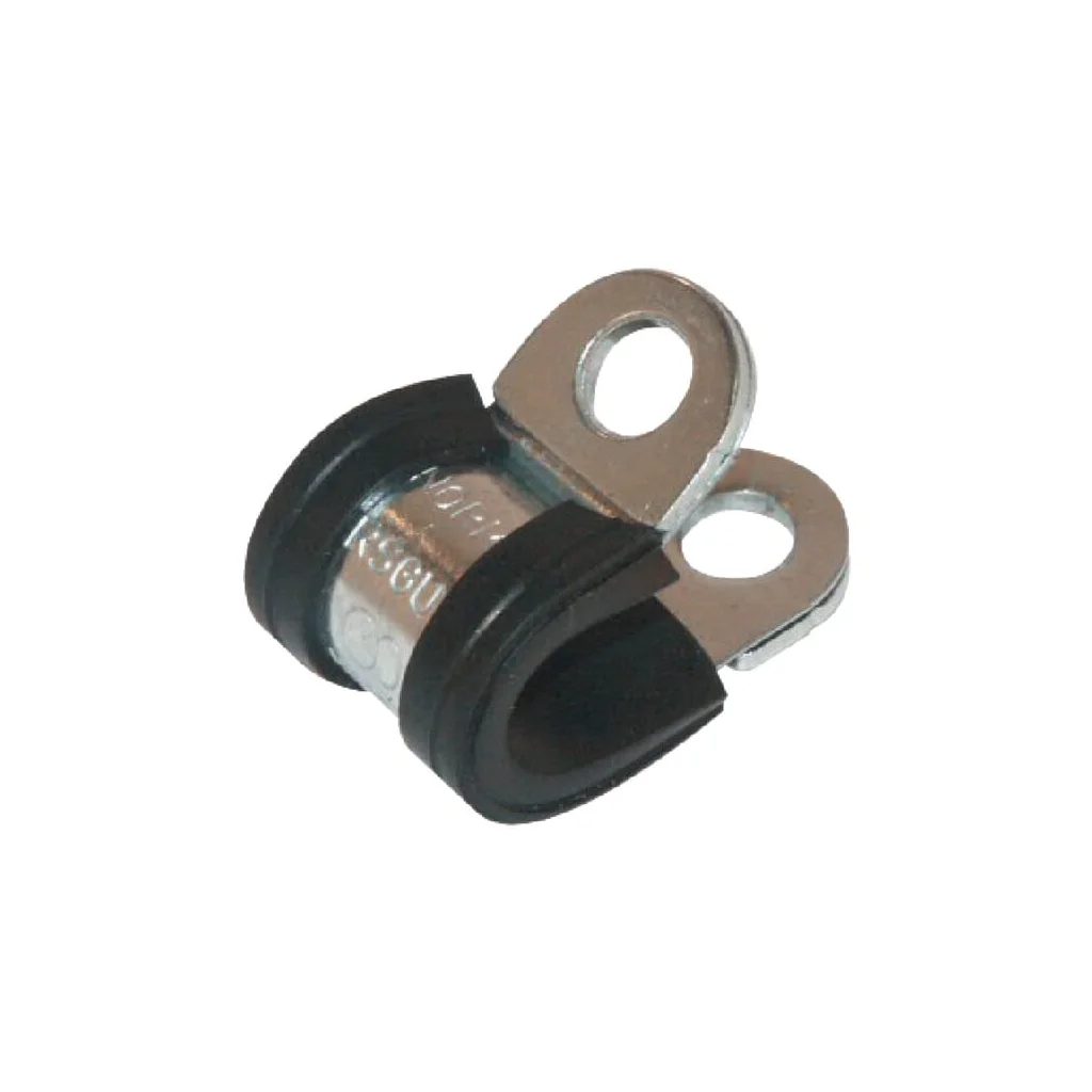 Colier conductă 6mm oțel inoxidabil cu inserție cauciuc