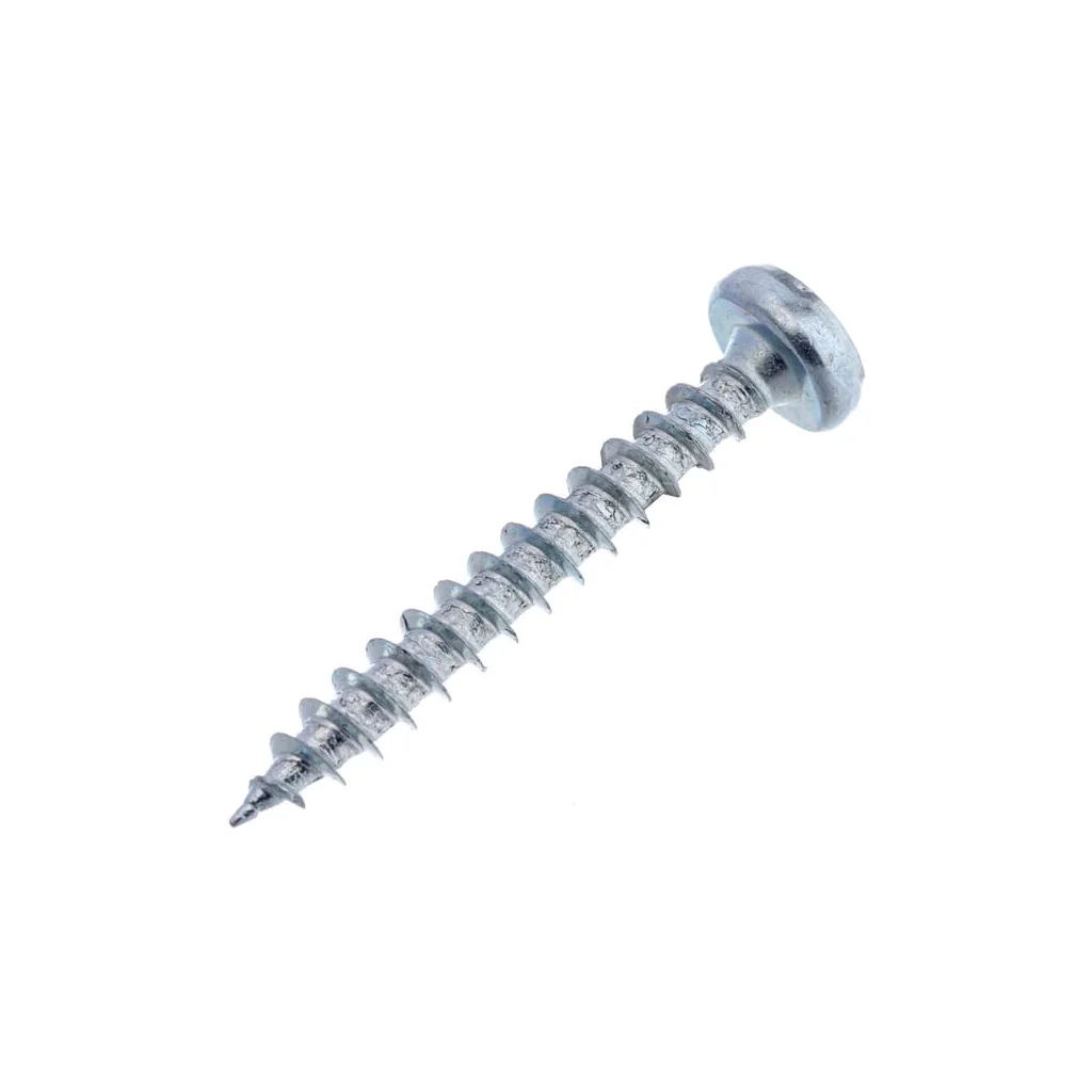 Șurub pentru lemn cap bombat în cruce PZ2 4x30mm oțel zincat