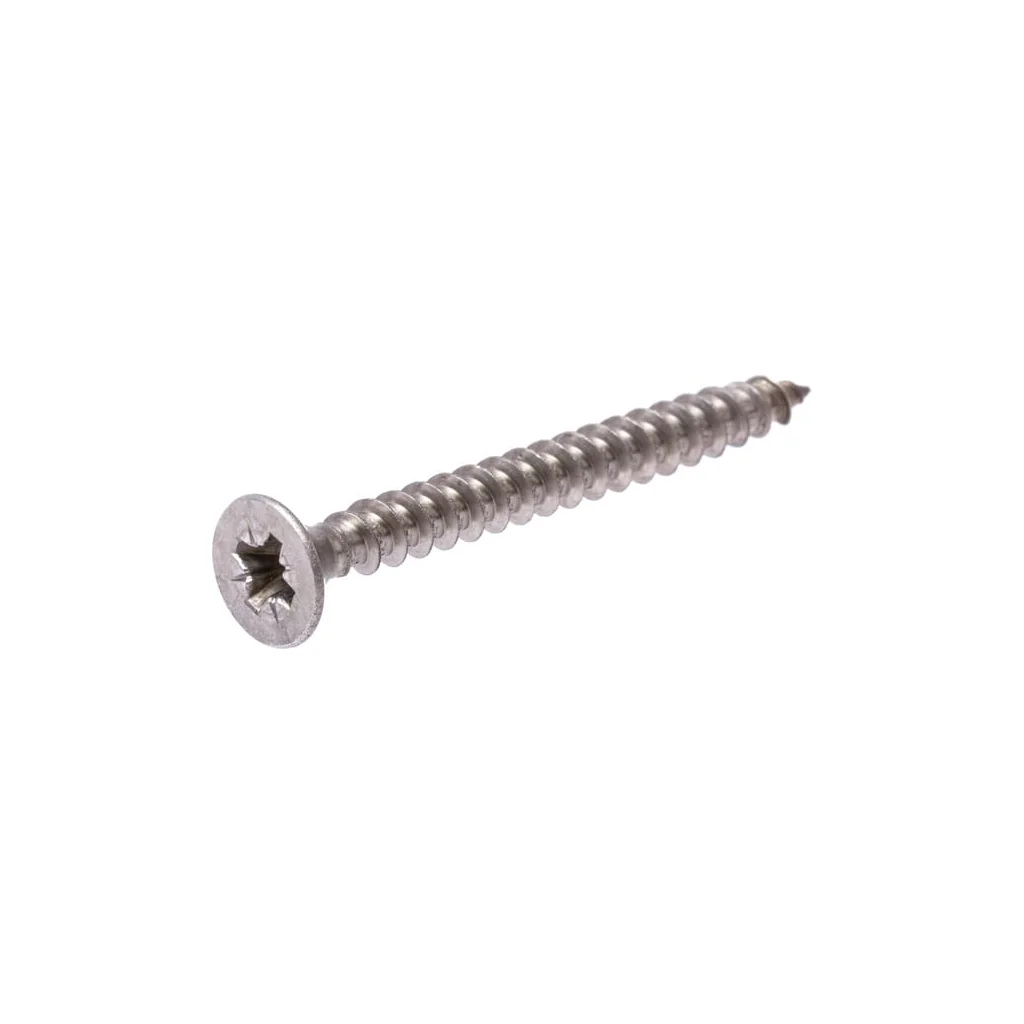 Șurub pentru lemn cap înecat în cruce PZ3 6x60mm oțel inoxidabil A2