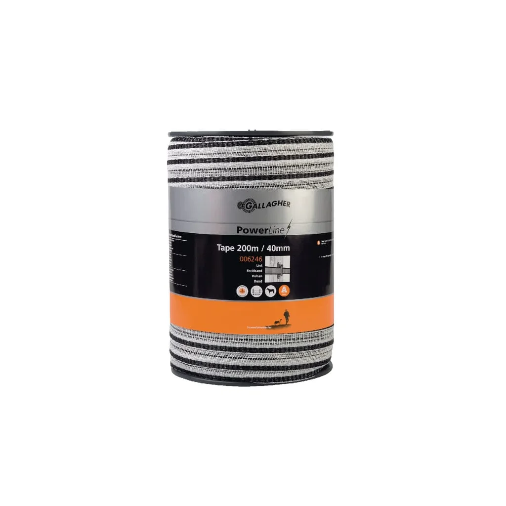Bandă albă pentru gard 40mm 200m PowerLine