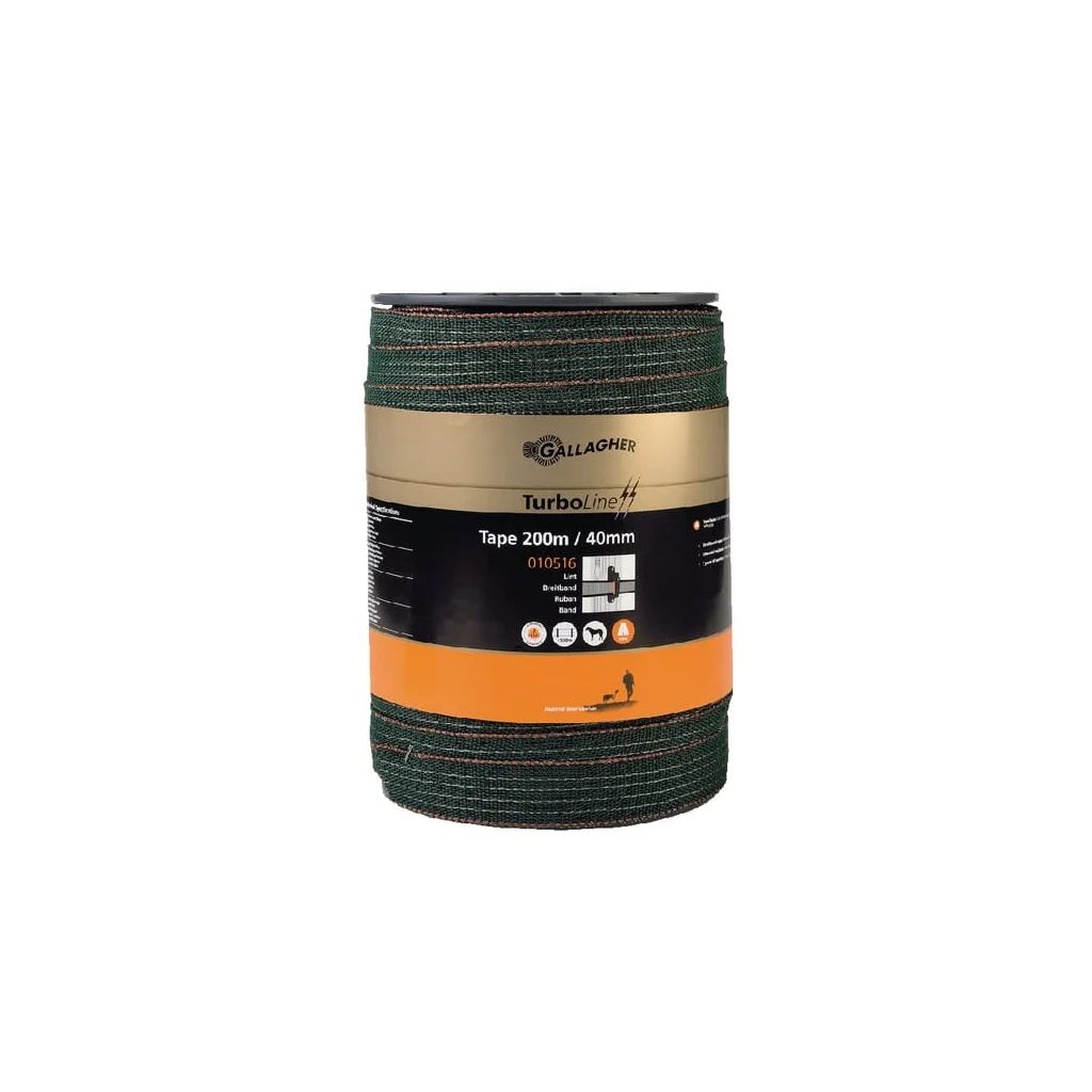 Bandă verde pentru gard 40mm 200m TurboStar