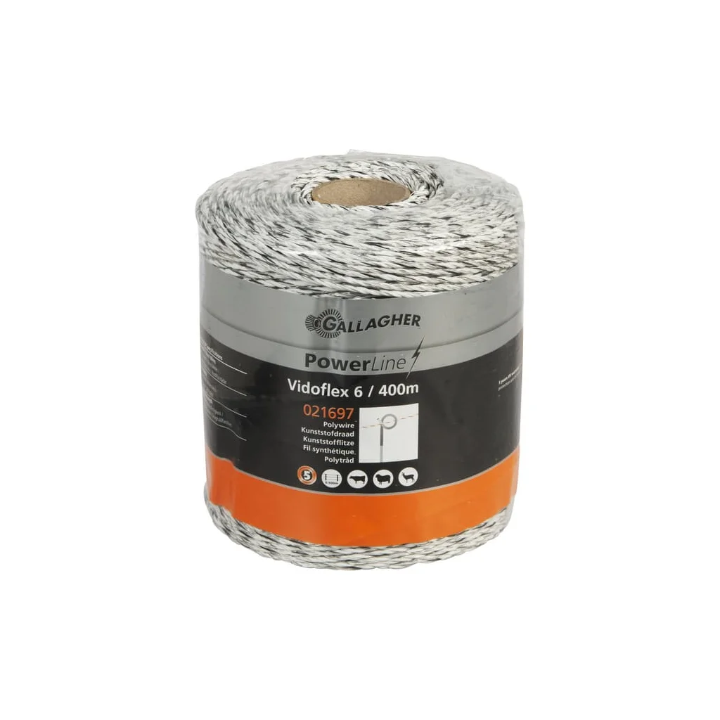 Cablu alb pentru gard 400m Vidoflex 6