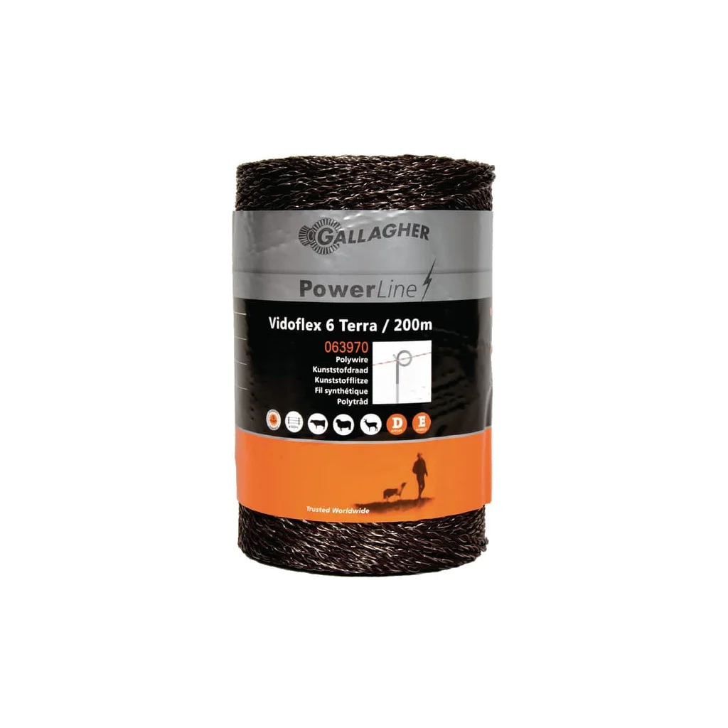 Cablu pentru gard 200m Vidoflex 6 Terra