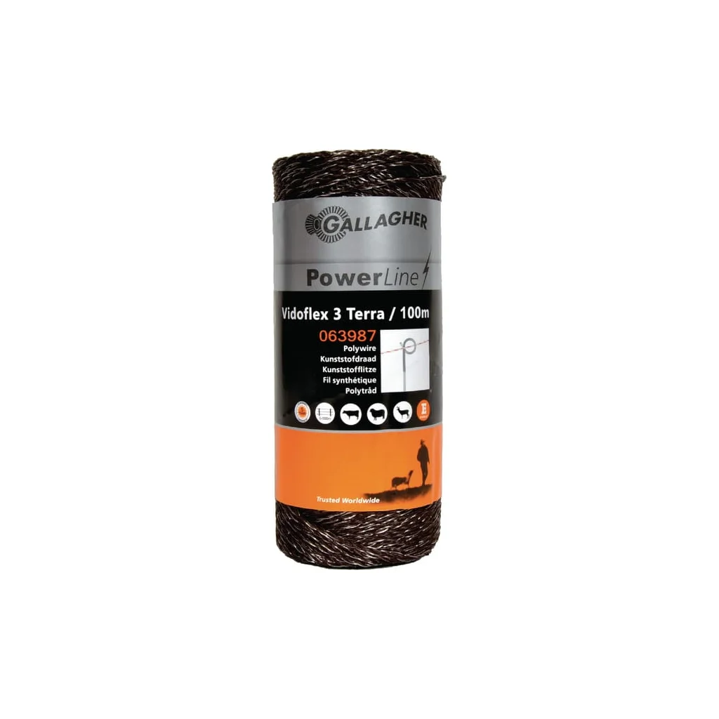 Cablu pentru gard 100m Vidoflex 3 Terra