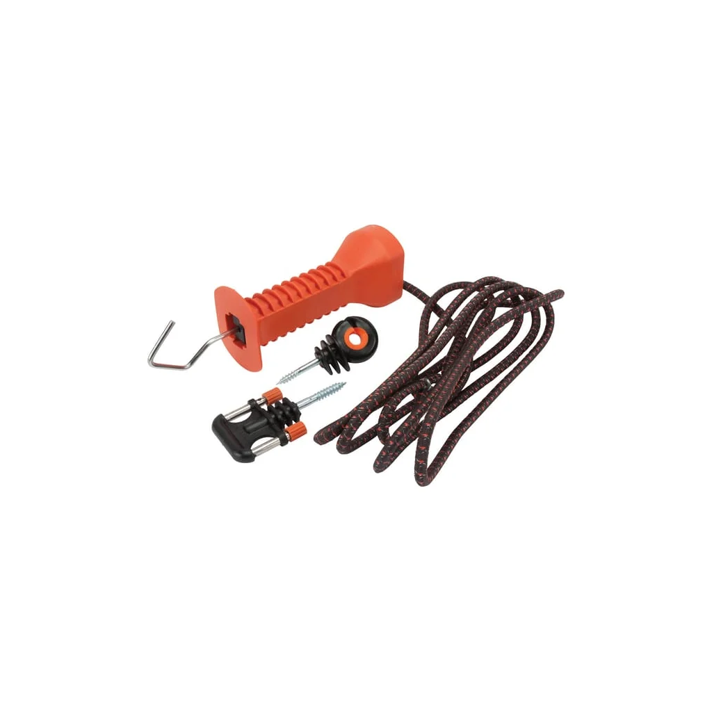 Set poartă gard electric cu cablu elastic și mâner