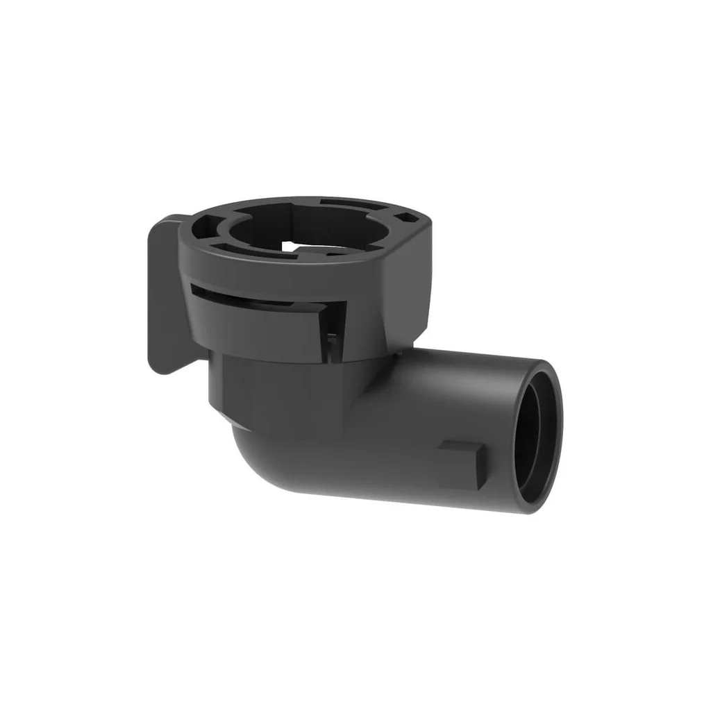Racord rapid pentru cap de 90°, femelă - mascul negru