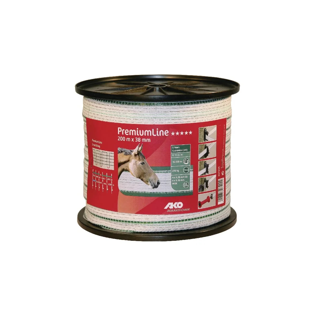 Bandă pentru gard 38mm 200m Premium