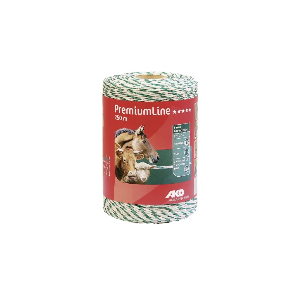 Cablu alb/verde pentru gard 250m