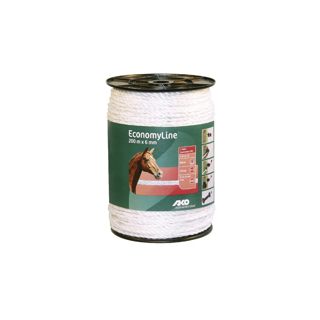 Cablu alb pentru gard 6mm 200m