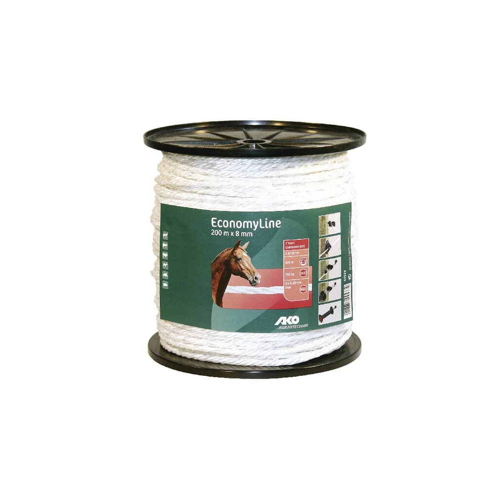 Cablu alb pentru gard 8mm 200m