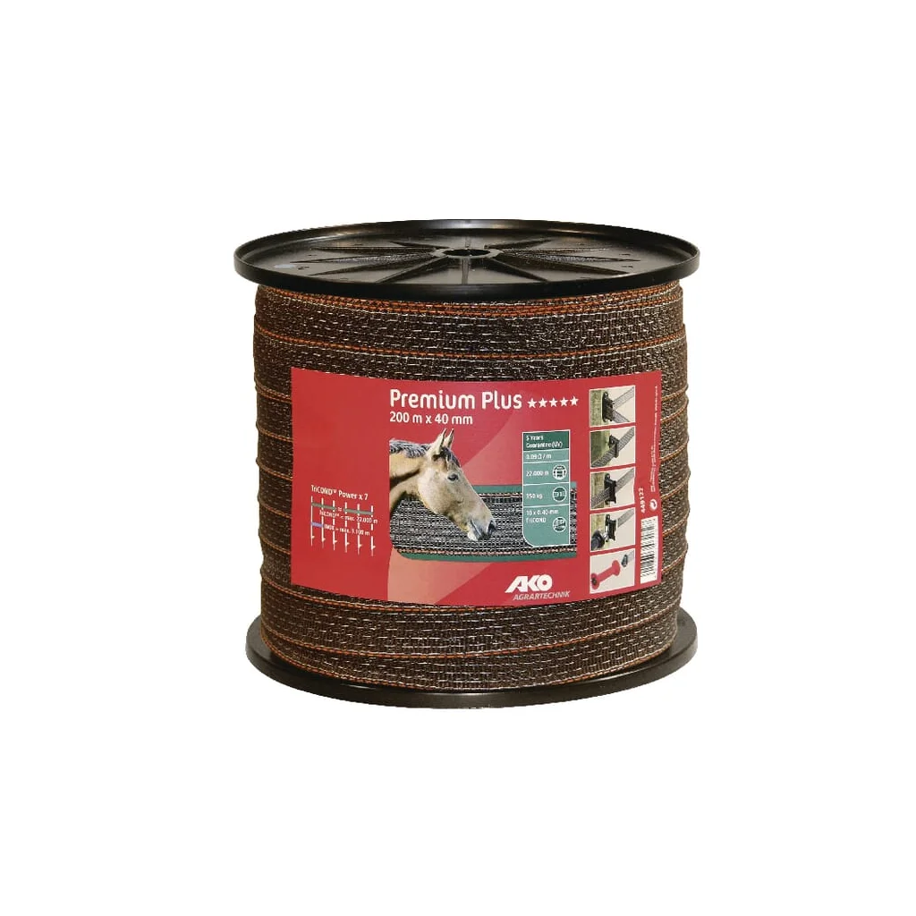Bandă maro pentru gard 40mm Topline Plus