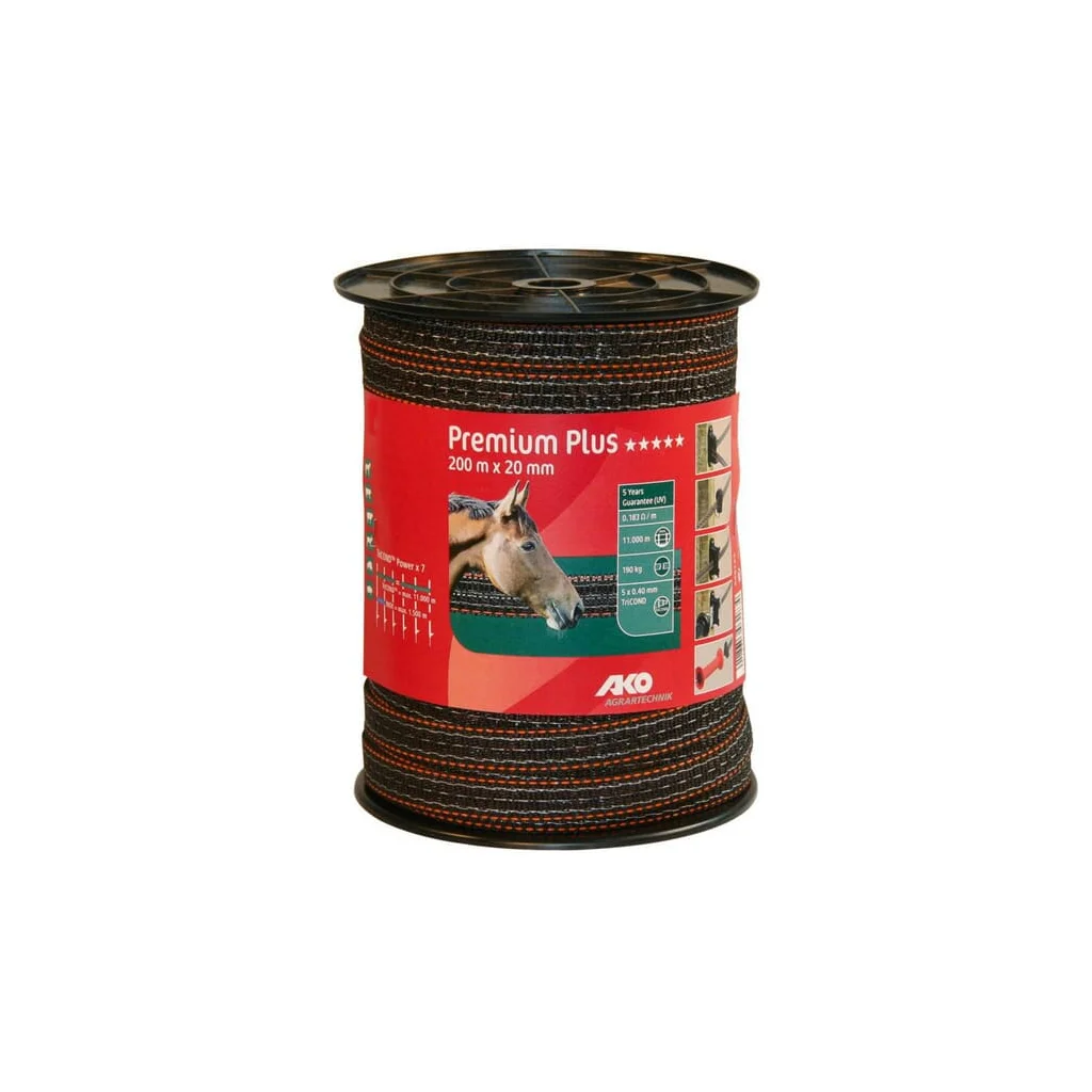 Bandă portocalie/maro pentru gard 20mm 200m TriCond