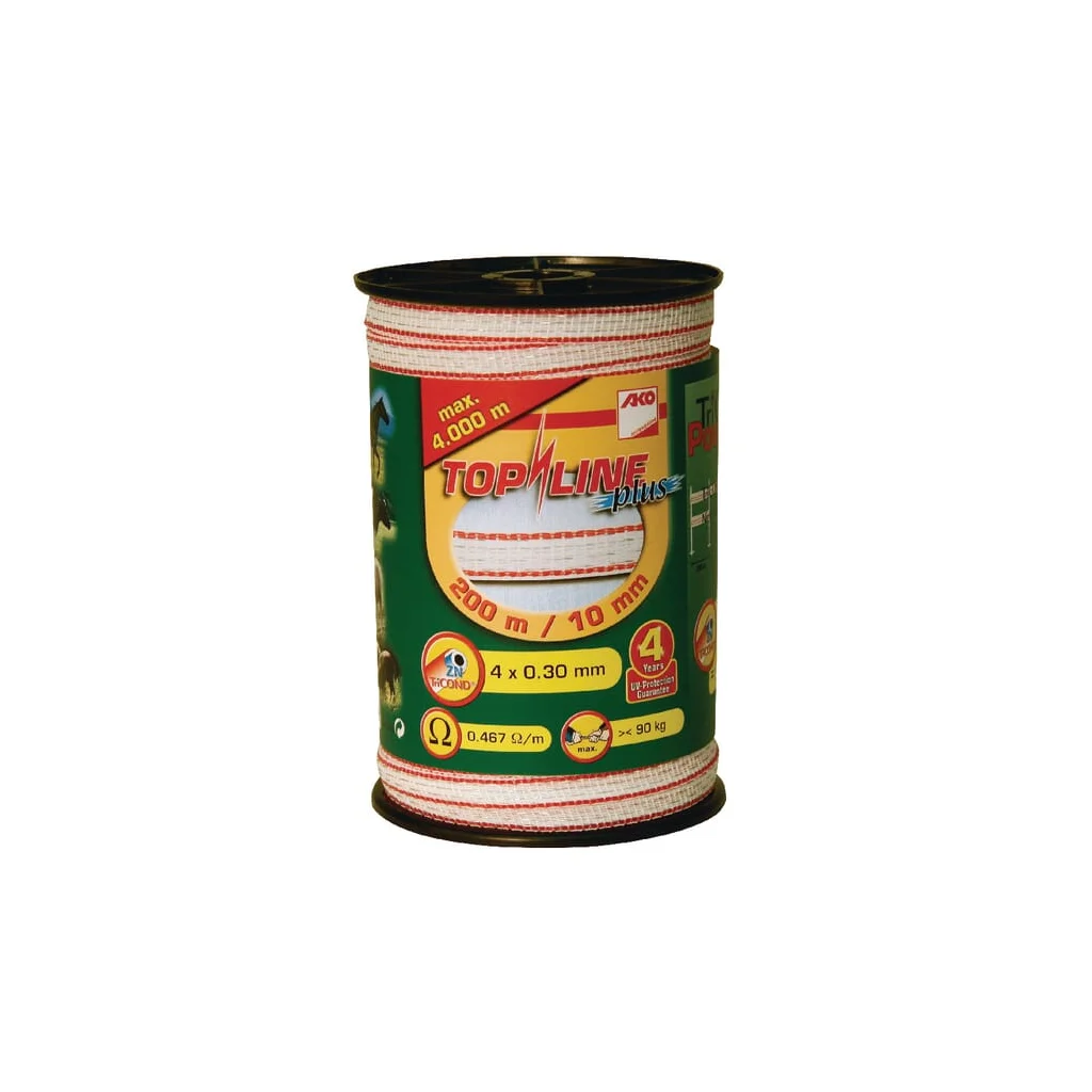 Bandă pentru gard 10mm 200m TopLine+