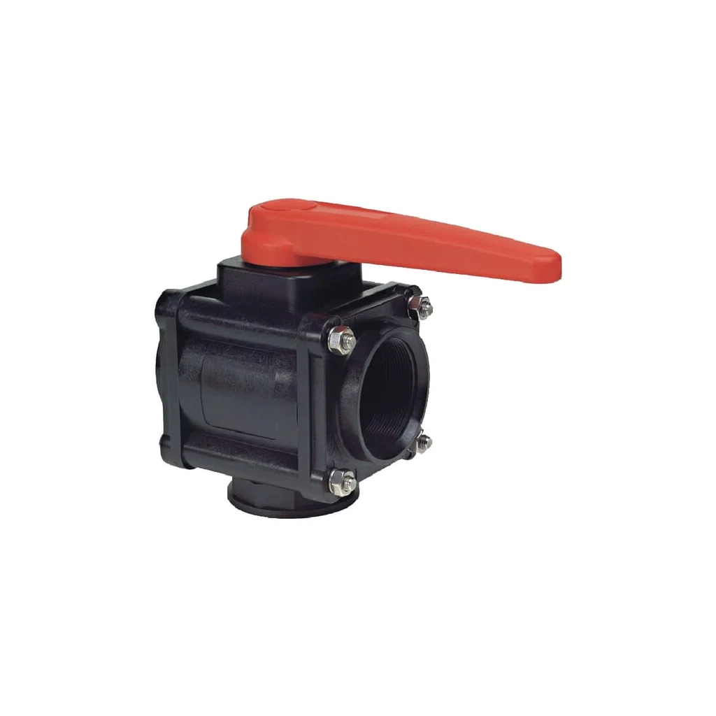 Robinet cu bilă 3 căi 1 1/4" 16 bari