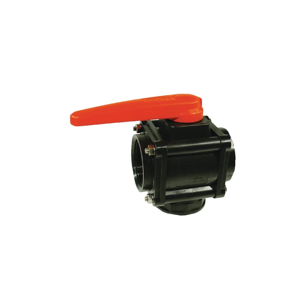 Robinet cu bilă L 3 căi 3" PP