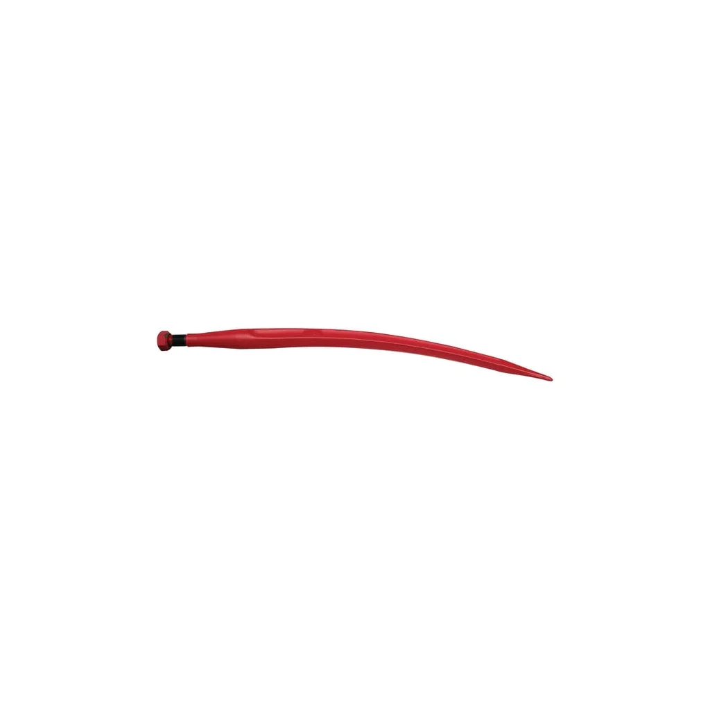 Dinte încărcător curbat profil T dublu 37x660mm piuliță M22x1,5mm vârf ascuțit roșu gopart