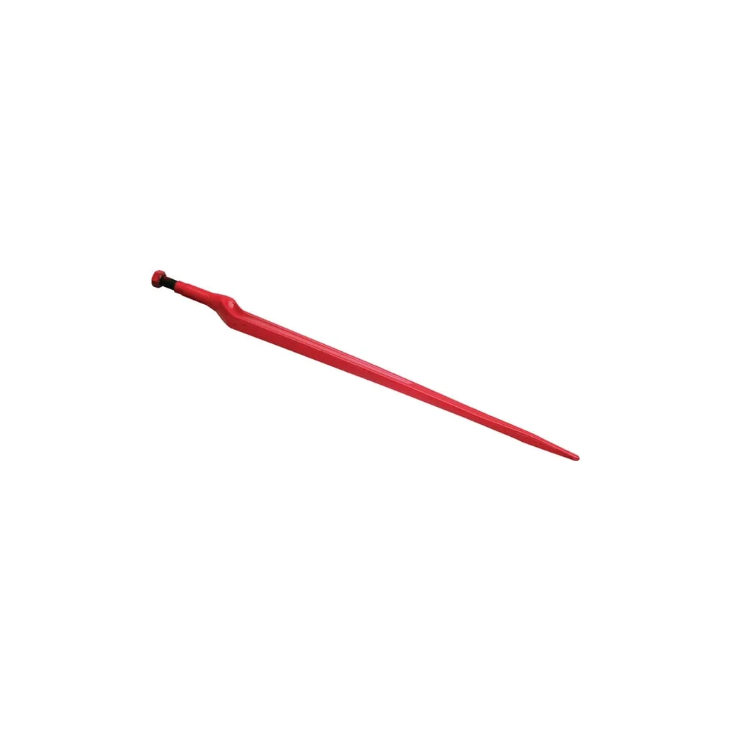 Dinte încărcător curbat 70mm profil T dublu 36x895mm piuliță M22x1,5mm vârf ascuțit roșu