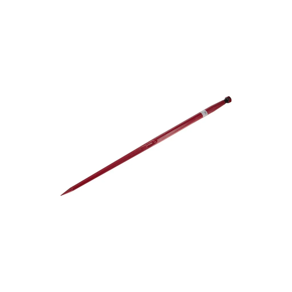 Dinți pentru încărcător, drepți, secțiune T dublă 42x1200mm, vârf ascuțit cu piuliță M28x1.5mm, roșu