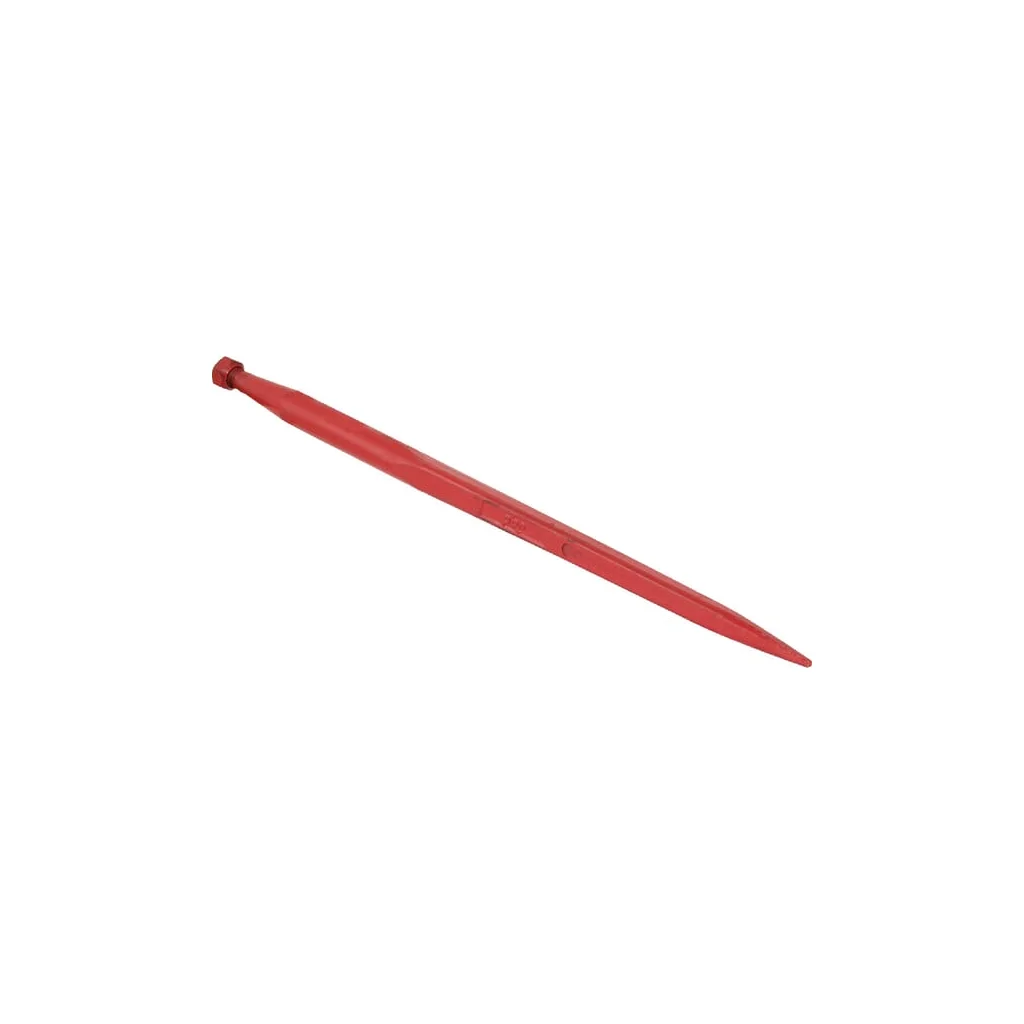 Dinte încărcător drept profil pătrat 45x980mm piuliță M28x1,5mm vârf ascuțit roșu gopart
