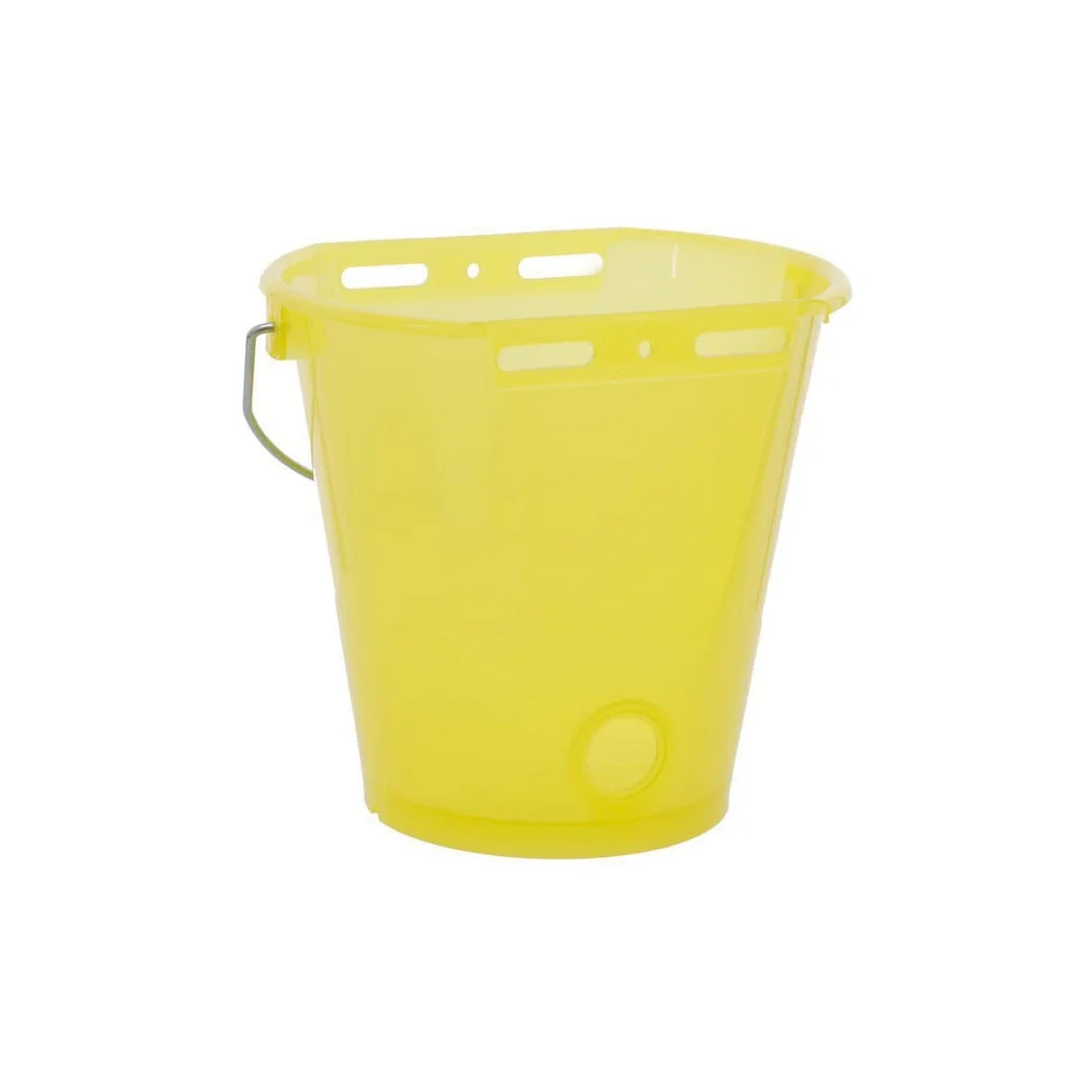 Găleată de hrănire, galbenă, transparentă, 8l