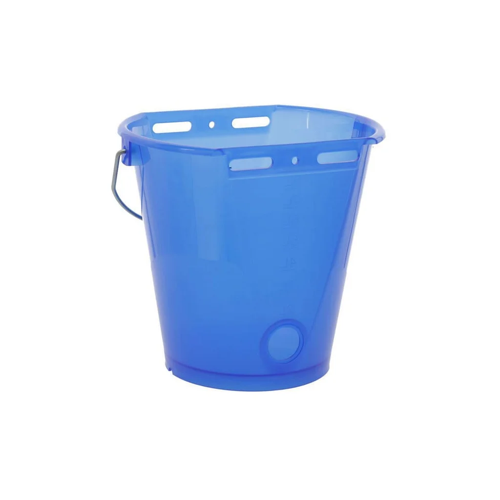 Găleată de hrănire albastră transparentă 8L