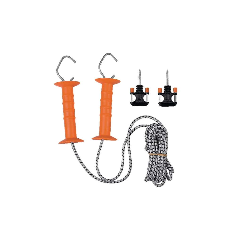 Set poatră gard electric cu cablu elastic și 2 mânere