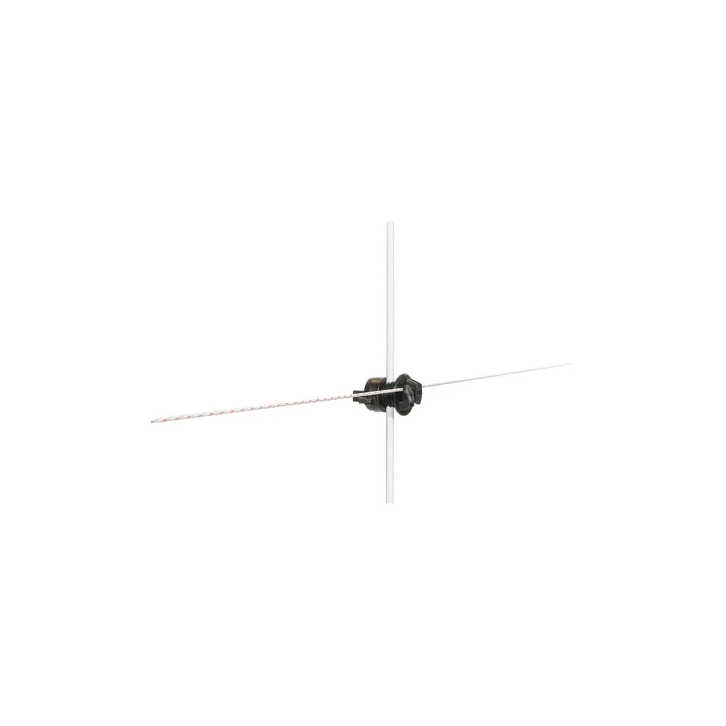 Izolator tijă cu șurub negru pentru stâlp 4/10mm (250x)