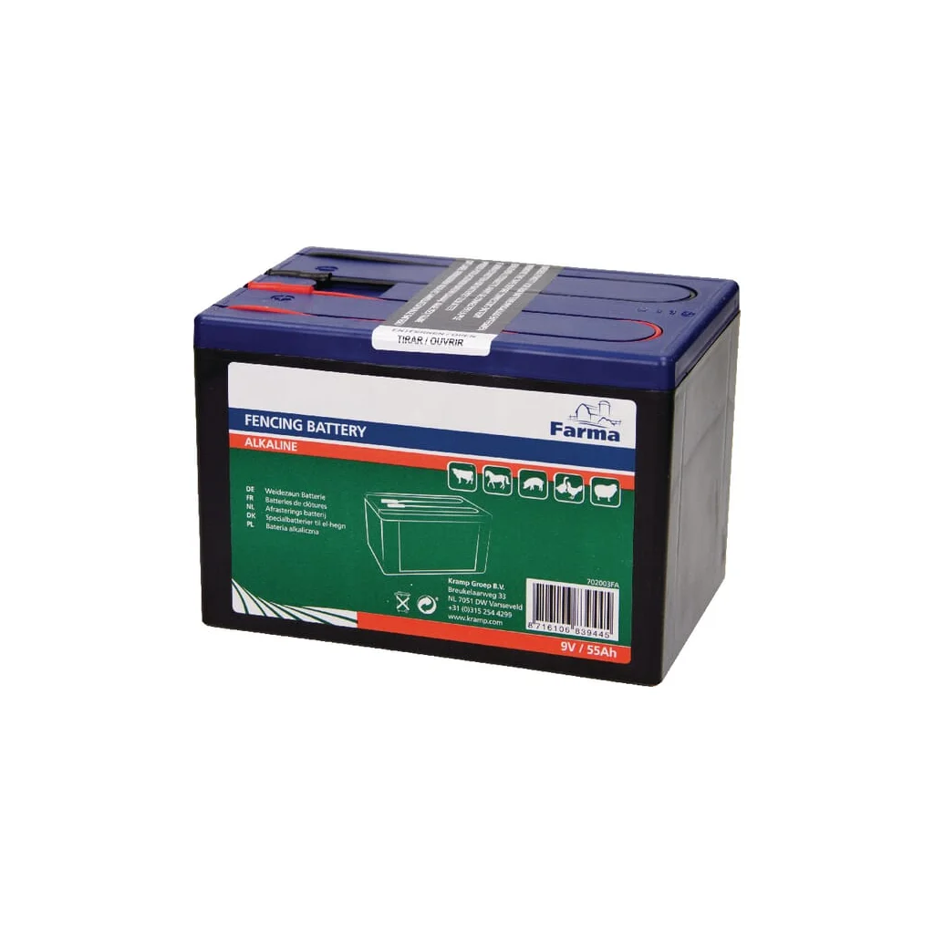 Baterie uscată gard electric Alkaline 9V 55Ah