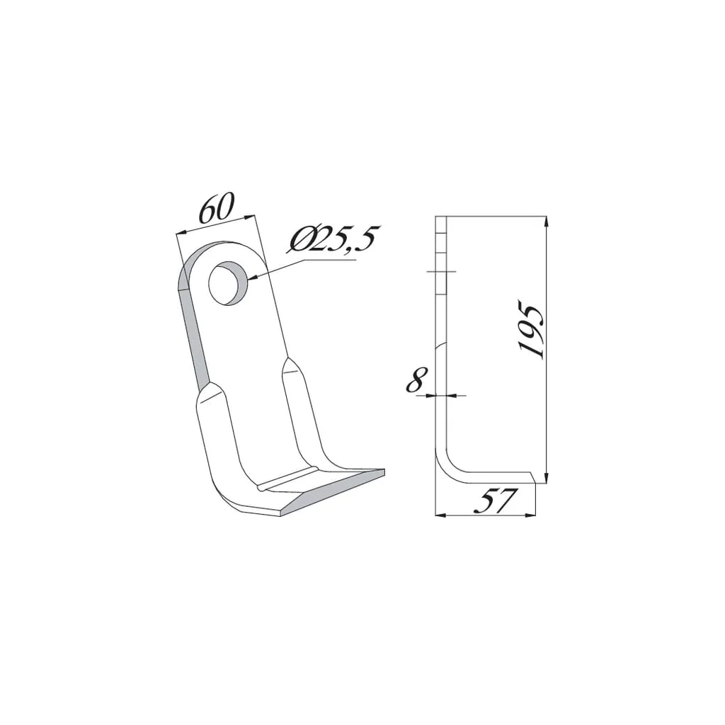 Cuțit cositoare 60x195mm Sicma