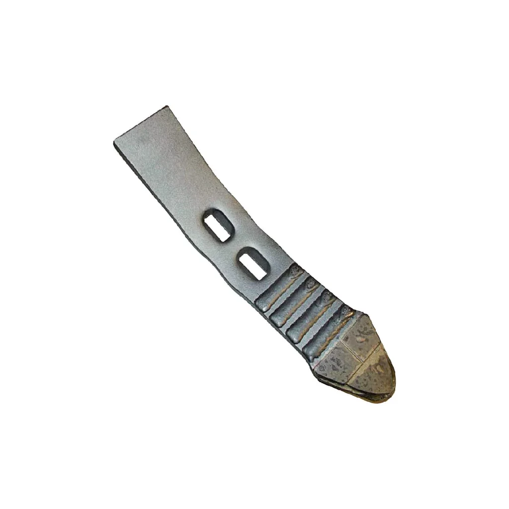 Brăzdar cultivator 382x70x20mm întărit curbat 2 orificii