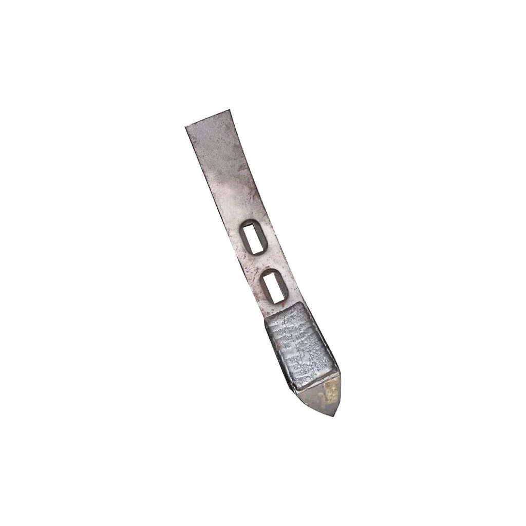 Brăzdar cultivator 350x50x20mm întărit curbat 2 orificii