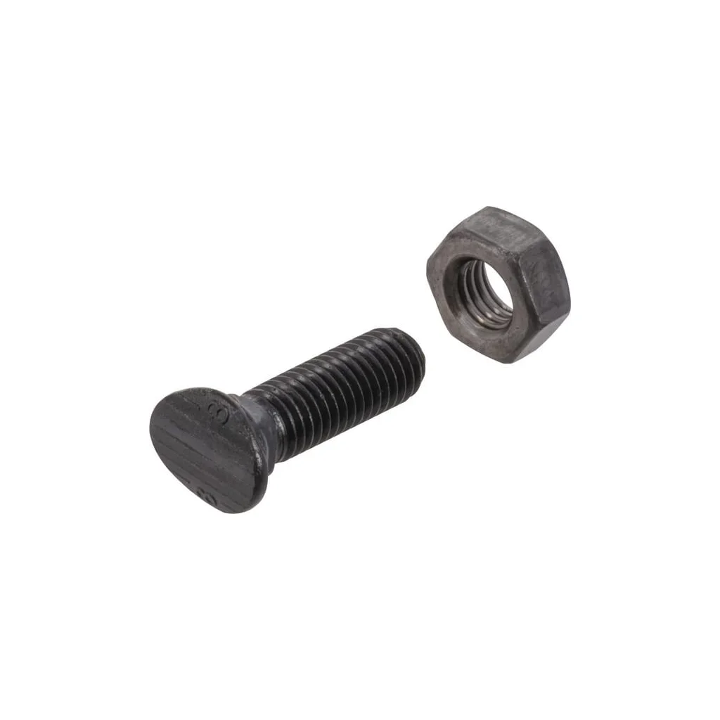 Șurub plug cap conic cu piuliță M10x35mm grupa 8.8