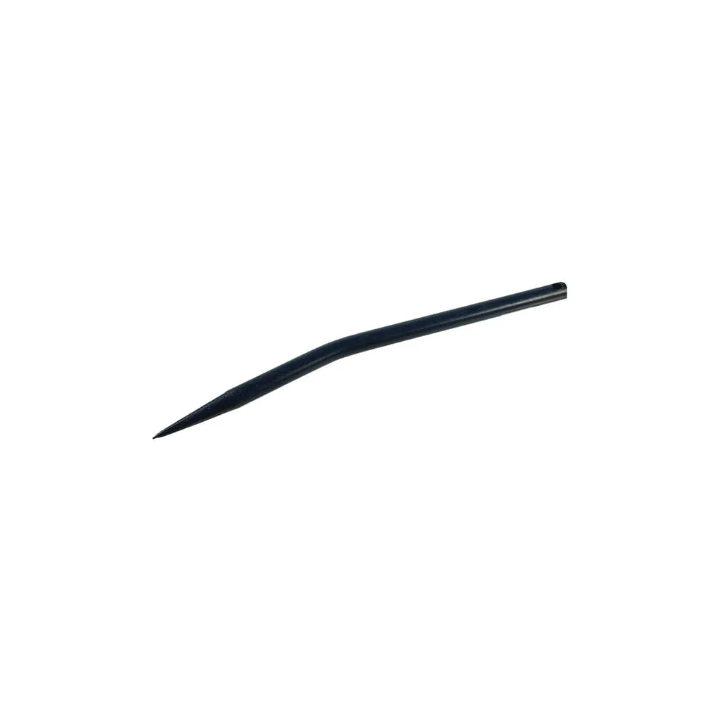 Dinte încărcător curbat secțiune rotundă 25x550mm vârf acuțit cu M25 știft elastic diametru 12,5mm negru FST