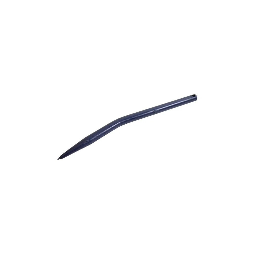 Dinte încărcător curbat secțiune rotundă 28x550mm vârf ascuțit cu M28 știft elastic diametru 12,5mm negru FST