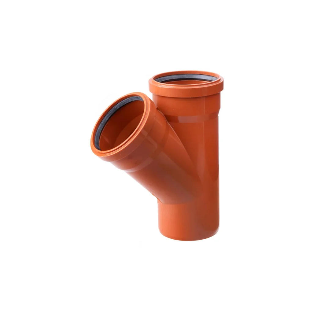 Piesă în Y din PVC 110/110mm x 45° 110mm x 45°.