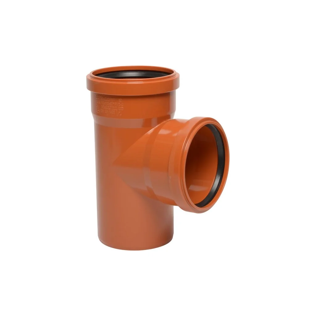 Piesă T PVC 160/160mm x 87 °