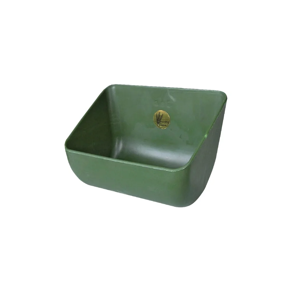 Recipient pentru hrănire cai, verde, 12 l