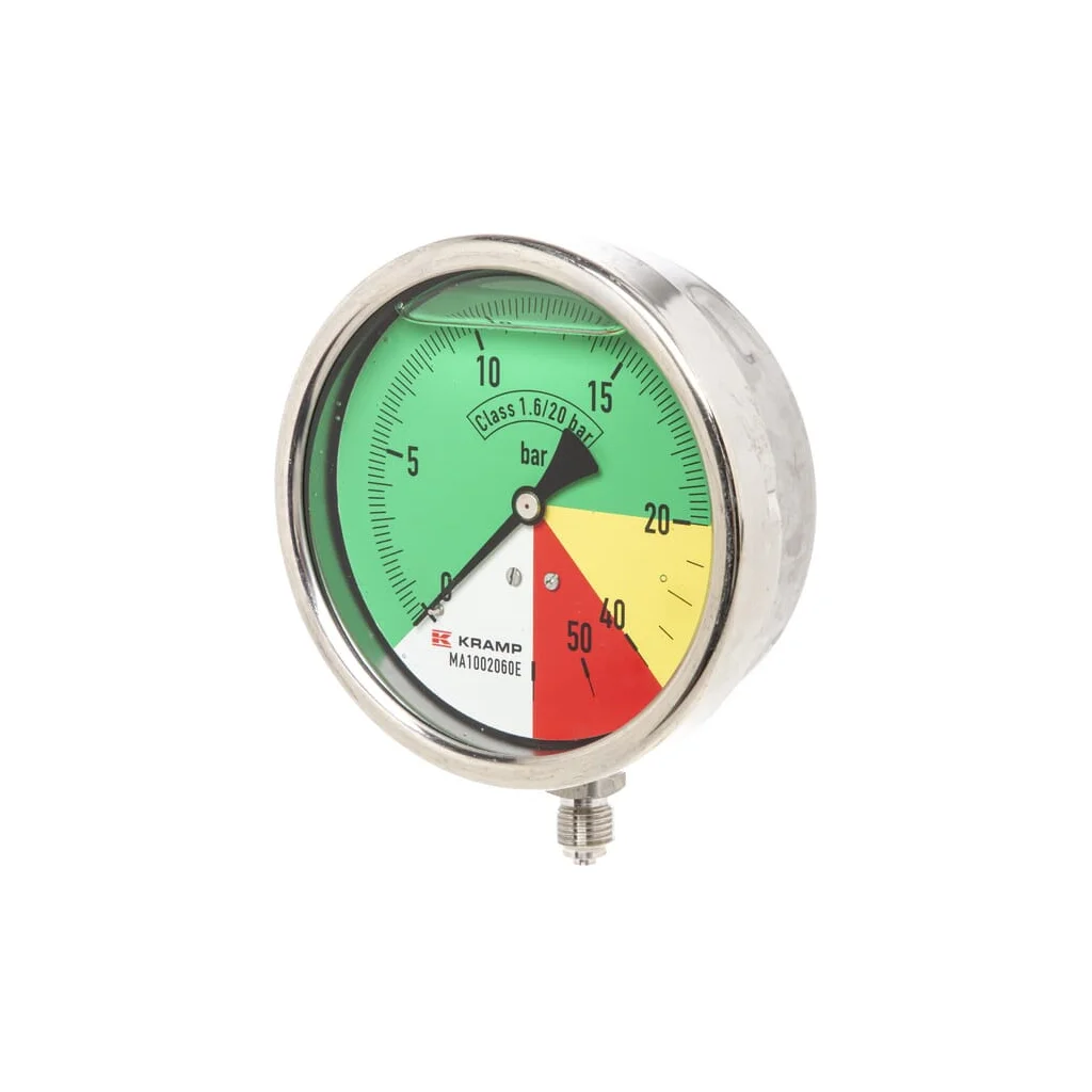 Manometru diametru 100mm 0-20-40-60 1/4" BSP conexiune inferioară