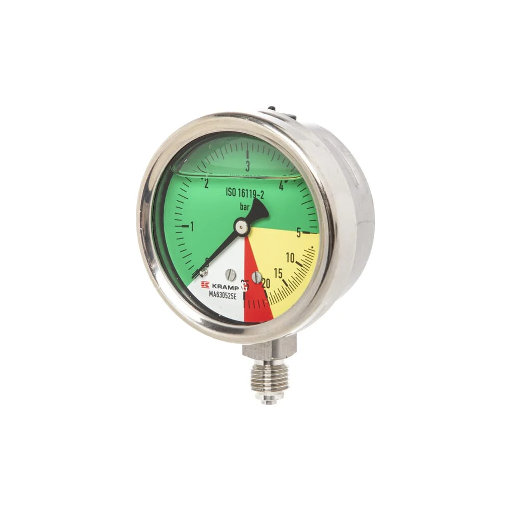 Manometru diametru 63mm 0-5-20-25 1/4" BSP conexiune inferioară