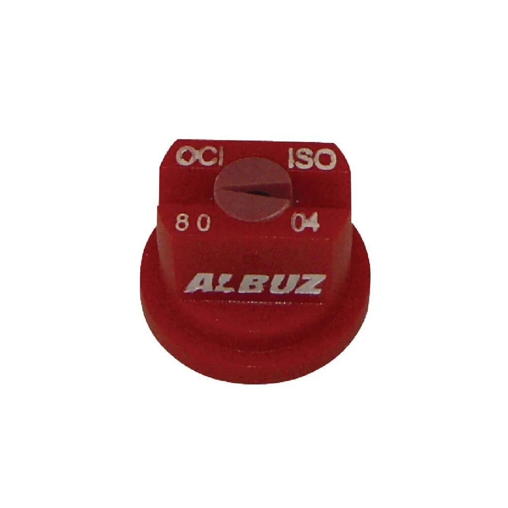 Duză jet plat oblic OC 80° 04 roșie plastic Albuz